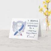 Diabetes Awareness Ribbon IDDM Angel - Aangepaste  Kaart (Gele Bloem)