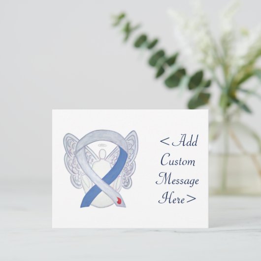 Diabetes Awareness Ribbon IDDM Angel Briefkaart (Staand voorkant)