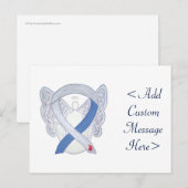 Diabetes Awareness Ribbon IDDM Angel Briefkaart (Voorkant / Achterkant)
