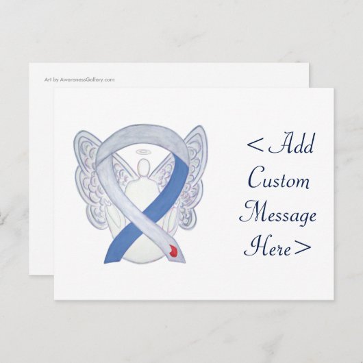 Diabetes Awareness Ribbon IDDM Angel Briefkaart (Voorkant / Achterkant)