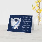 Diabetes Awareness Ribbon IDDM Angel Custom Cards Kaart (Gele Bloem)