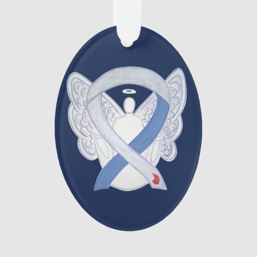 Diabetes Awareness Ribbon IDDM Angel Ornament (voorkant)