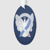 Diabetes Awareness Ribbon IDDM Angel Ornament (voorkant)