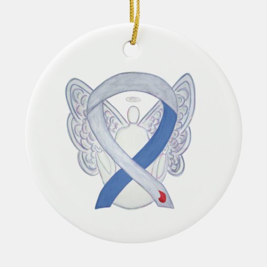 Diabetes Awareness Ribbon IDDM Angel Ornaments Keramisch Ornament (Voorkant)