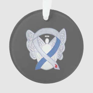 Diabetes Awareness Ribbon IDDM Angel Ornaments Ornament