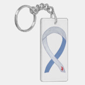 Diabetes Awareness Ribbon IDDM Custom Key chain Sleutelhanger (Voorkant Links)