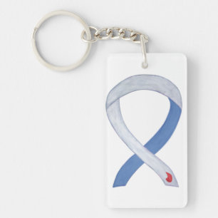 Diabetes Awareness Ribbon IDDM Custom Key chain Sleutelhanger