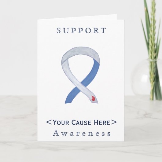 Diabetes Awareness Ribbon IDDM Custom Note Card Kaart (Voorkant)