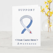 Diabetes Awareness Ribbon IDDM Custom Note Card Kaart (Gele Bloem)