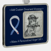 Diabetes Awareness Ribbon IDDM Custom Ornament (Rechts)