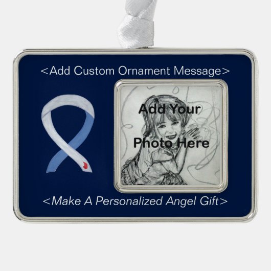 Diabetes Awareness Ribbon IDDM Custom Ornament (Voorkant)