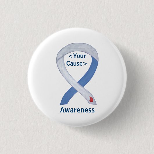 Diabetes Awareness Ribbon IDDM Custom Pin Buttonne Ronde Button 3,2 Cm (Voorkant)