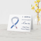 Diabetes Awareness Ribbon IDDM Wenskaart Kaart (Gele Bloem)