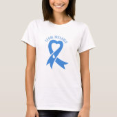 Diabetes Awareness Ribbon In November Draag we bla T-shirt (Voorkant)