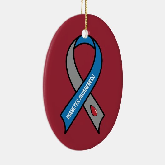 Diabetes Awareness Ribbon Keramisch Ornament (Rechts)
