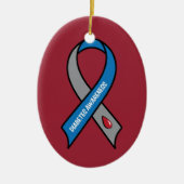 Diabetes Awareness Ribbon Keramisch Ornament (Voorkant)
