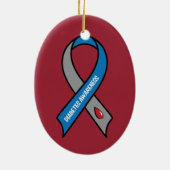 Diabetes Awareness Ribbon Keramisch Ornament (Achterkant)