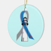 Diabetes Awareness Ribbon Lighthouse of Hope Keramisch Ornament (Links)