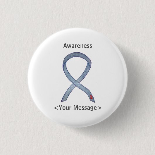 Diabetes Awareness Ribbon NIDDM Custom Pin Ronde Button 3,2 Cm (Voorkant)