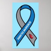Diabetes Awareness Ribbon Poster (Voorkant)