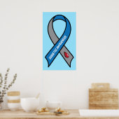 Diabetes Awareness Ribbon Poster (Keuken)