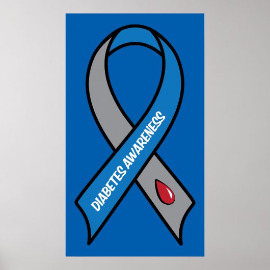 Diabetes Awareness Ribbon Poster (Voorkant)