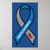 Diabetes Awareness Ribbon Poster (Voorkant)