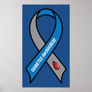 Diabetes Awareness Ribbon Poster
