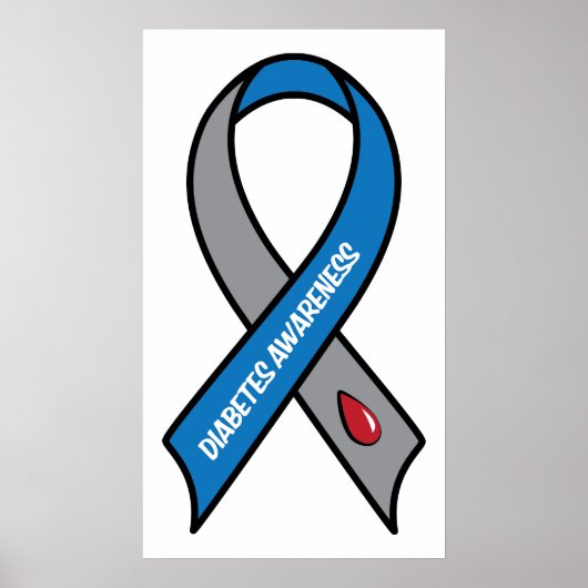 Diabetes Awareness Ribbon Poster (Voorkant)