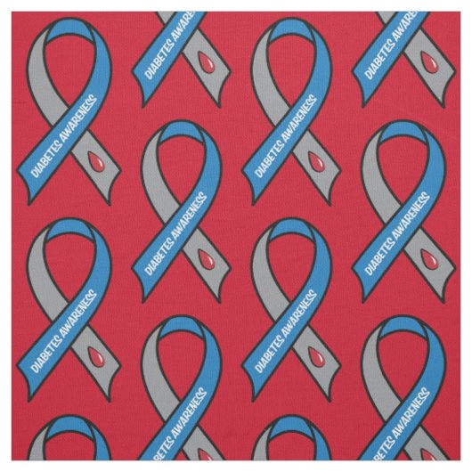 Diabetes Awareness Ribbon Stof (Swatch)