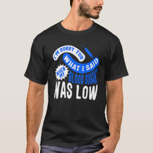Diabetes Awareness Ribbon T1d Warrior My Blood Sug T-shirt