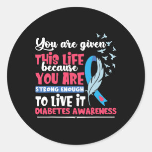 Diabetes Awareness Ronde Sticker