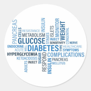 Diabetes Awareness Ronde Sticker