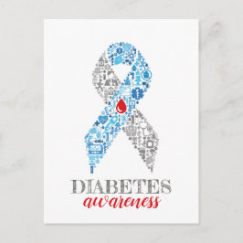 Diabetes Awareness Schleife Briefkaart