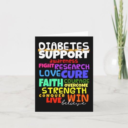 Diabetes Awareness Support Month Walk Kaart (Voorkant)