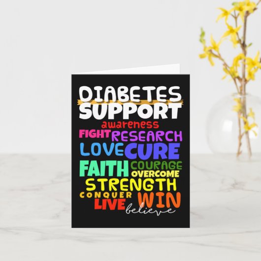 Diabetes Awareness Support Month Walk Kaart (Gele Bloem)