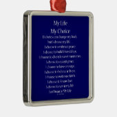 Diabetes Awareness Support Poem Charm Ornaments Metalen Ornament (Rechts)