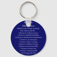 Diabetes Awareness Support Poem Charm Sleutelhange