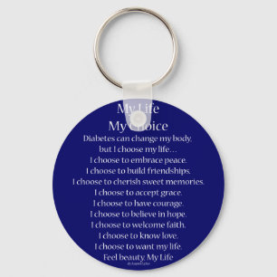 Diabetes Awareness Support Poem Charm Sleutelhange Sleutelhanger