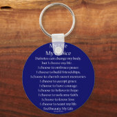 Diabetes Awareness Support Poem Charm Sleutelhange Sleutelhanger (Voorkant)