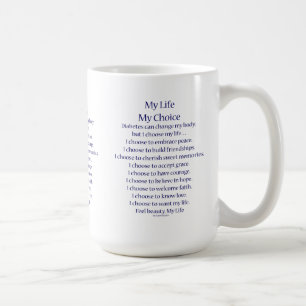 Diabetes Awareness Support Poem Cups of Mokken