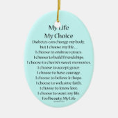 Diabetes Awareness Support Poem Ornament Pendants (Voorkant)