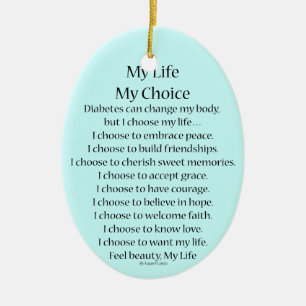 Diabetes Awareness Support Poem Ornament Pendants