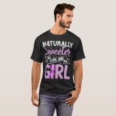 Diabetes Awareness Sweeter Type One Girl T-shirt (Voorkant volledig)
