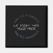 Diabetes Awareness T1D - Diabetes mam Dad Family G Magneet (Voorkant)