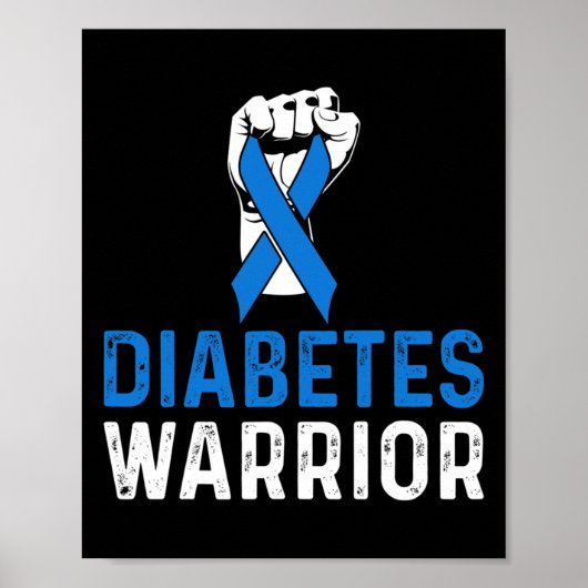 Diabetes Awareness T1d Diabetes Warrior Poster (Voorkant)