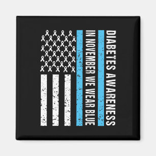 Diabetes Awareness T1D In November Draag we Blue M Magneet