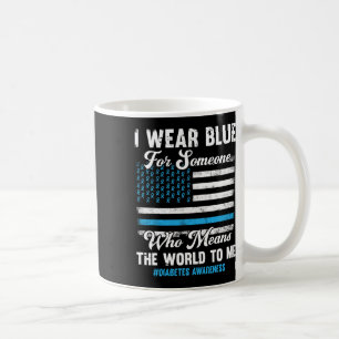 Diabetes Awareness T1d ondersteunt Amerikaanse vla Koffiemok