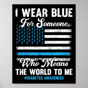Diabetes Awareness T1d ondersteunt Amerikaanse vla Poster