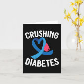 Diabetes Awareness T1D Warrior Crushing Diabetes Kaart (Gele Bloem)